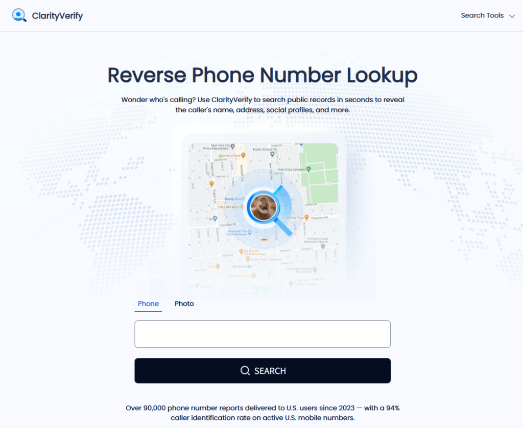 clarityverify homepage