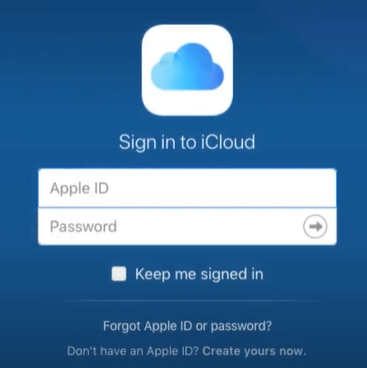 sign in to icloud